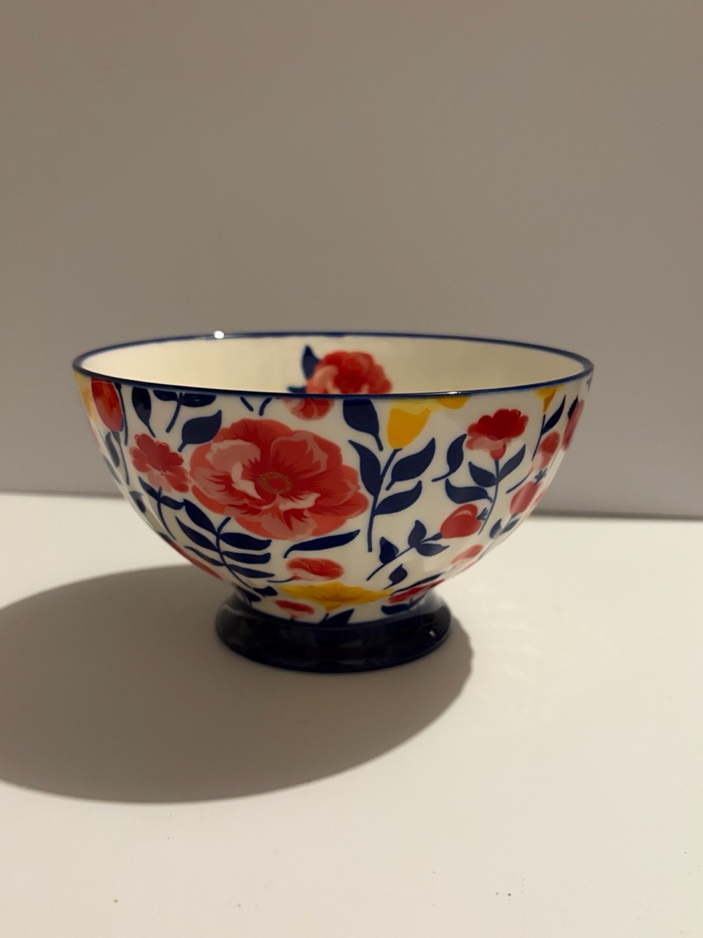 Potter's Studio Ceramic Floral Soup Salad Snack Bowl